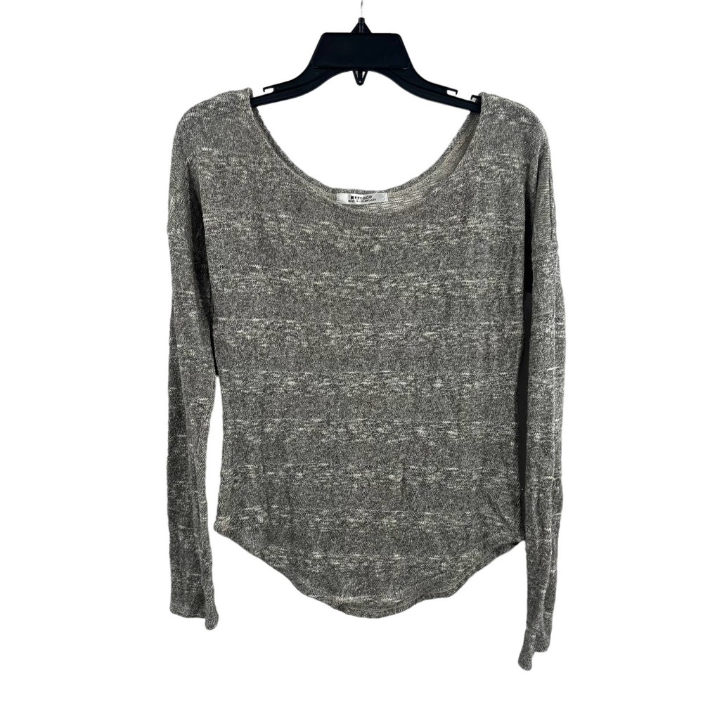 LAMade Grey Space Dye Round Neck Sweater Estimated Small